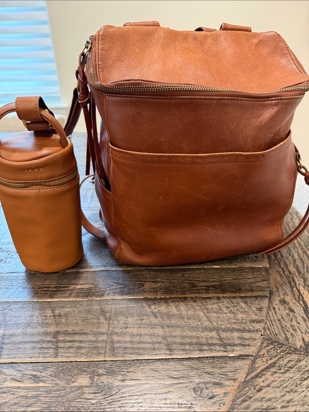 Azaria Diaper Bag with Fawn Bottle Attachment